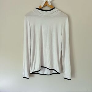 Glyder Hooded Lightweight Sheer White Pullover